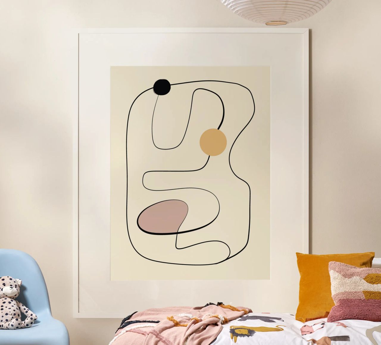 Minimal graceful line art abstract 21 poster by Little Dean