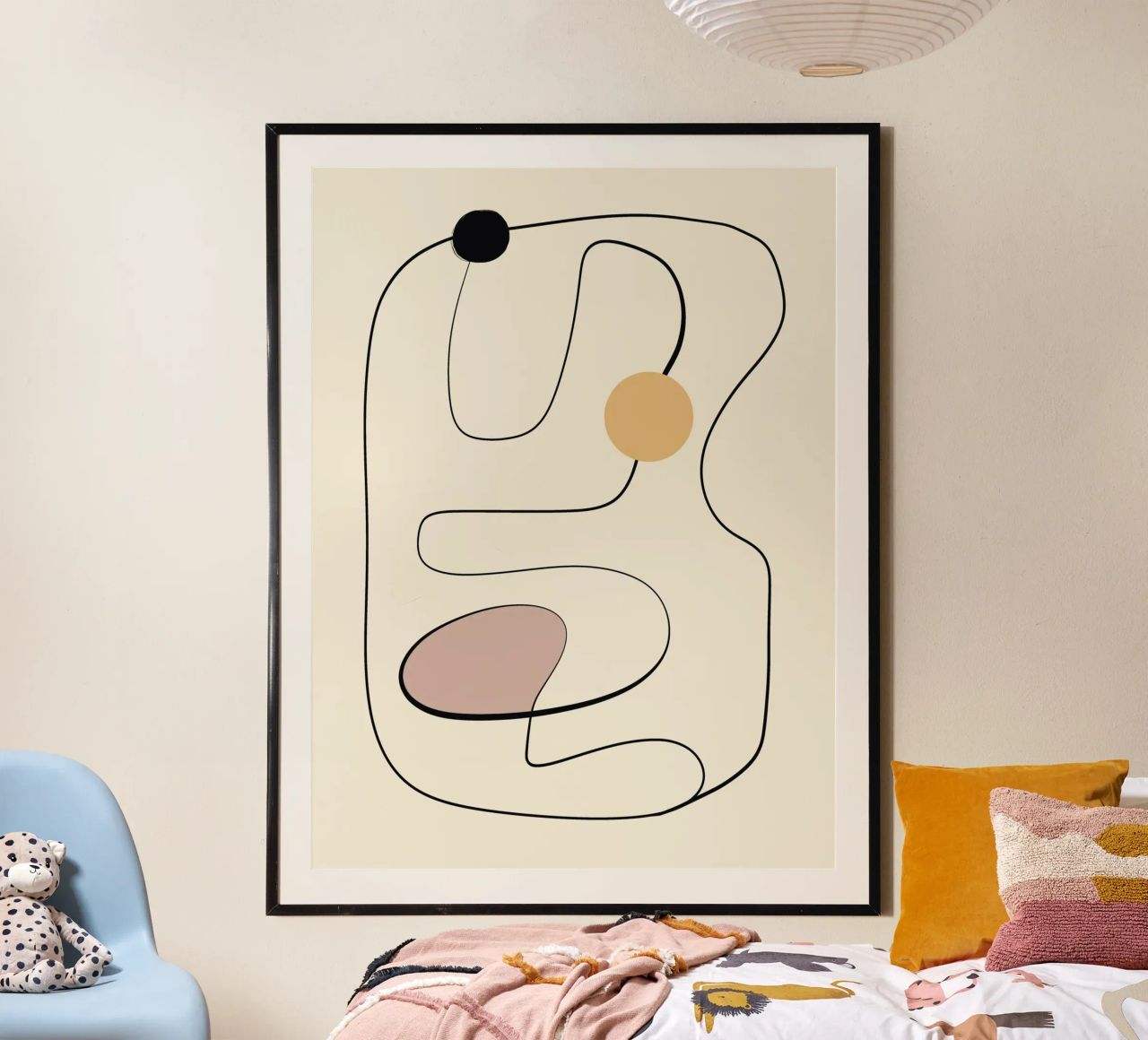 Minimal graceful line art abstract 21 poster by Little Dean