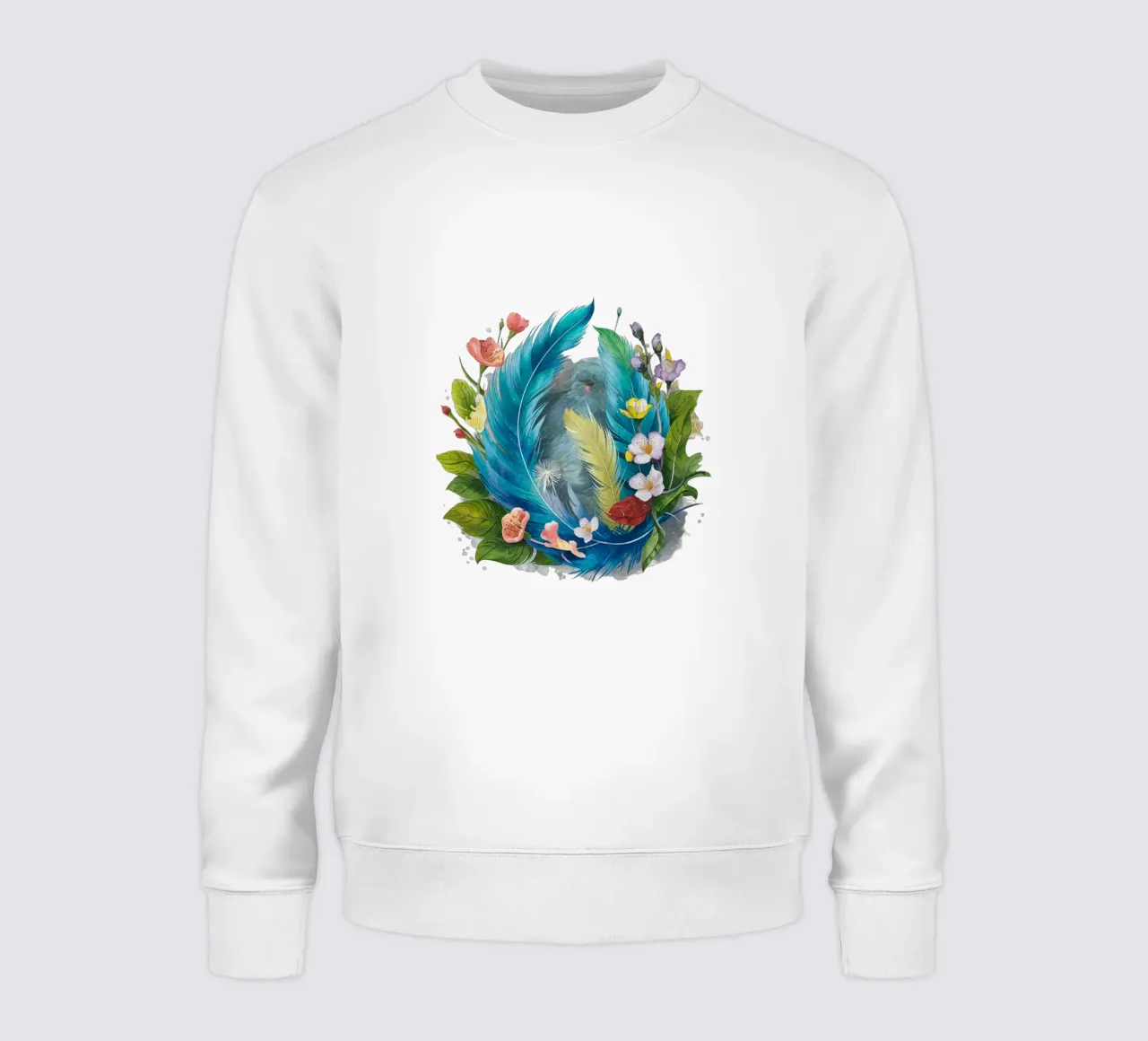 Piume e fiori felpa da dinem