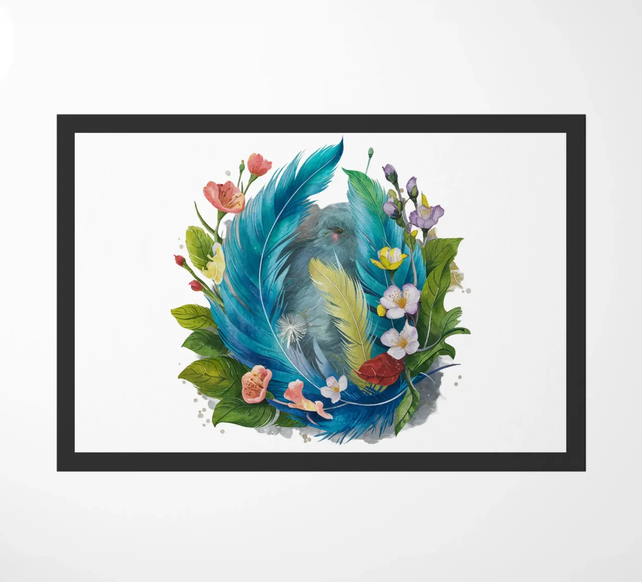 Piume e fiori zerbino da dinem