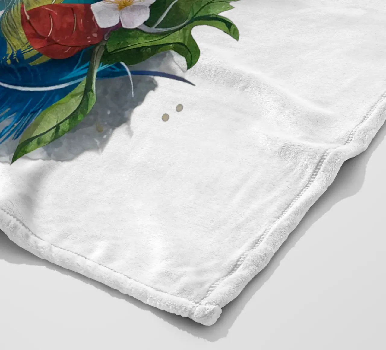 Piume e fiori coperta in pile da dinem