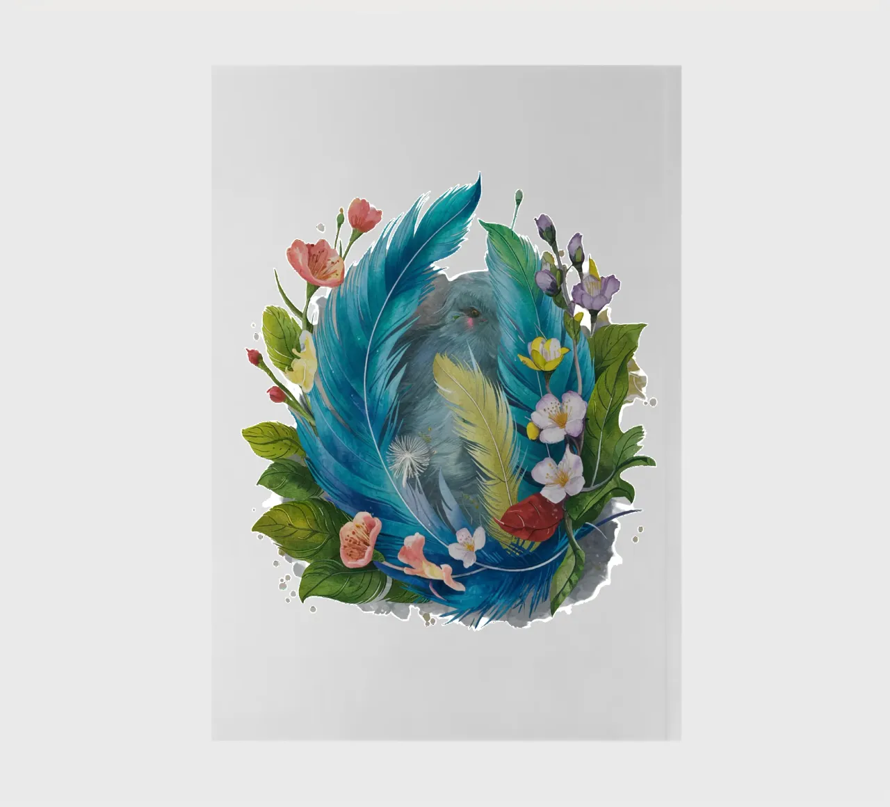 Feathers and flowers notebook by dinem