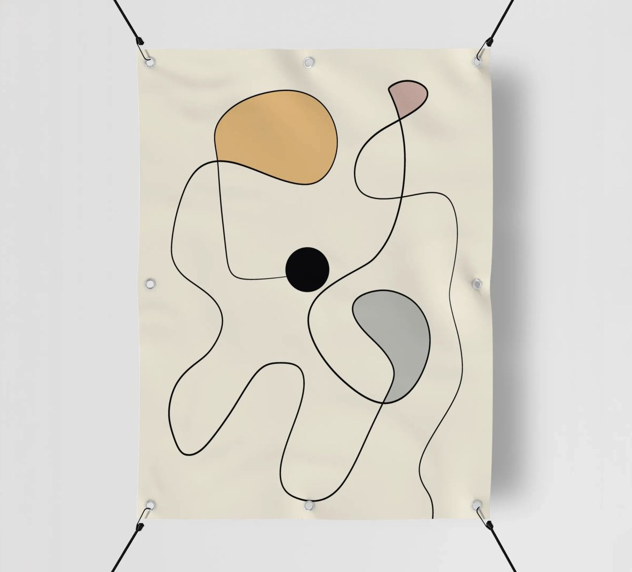 Minimal graceful line art abstract 20 #1 telo in pvc da Little Dean
