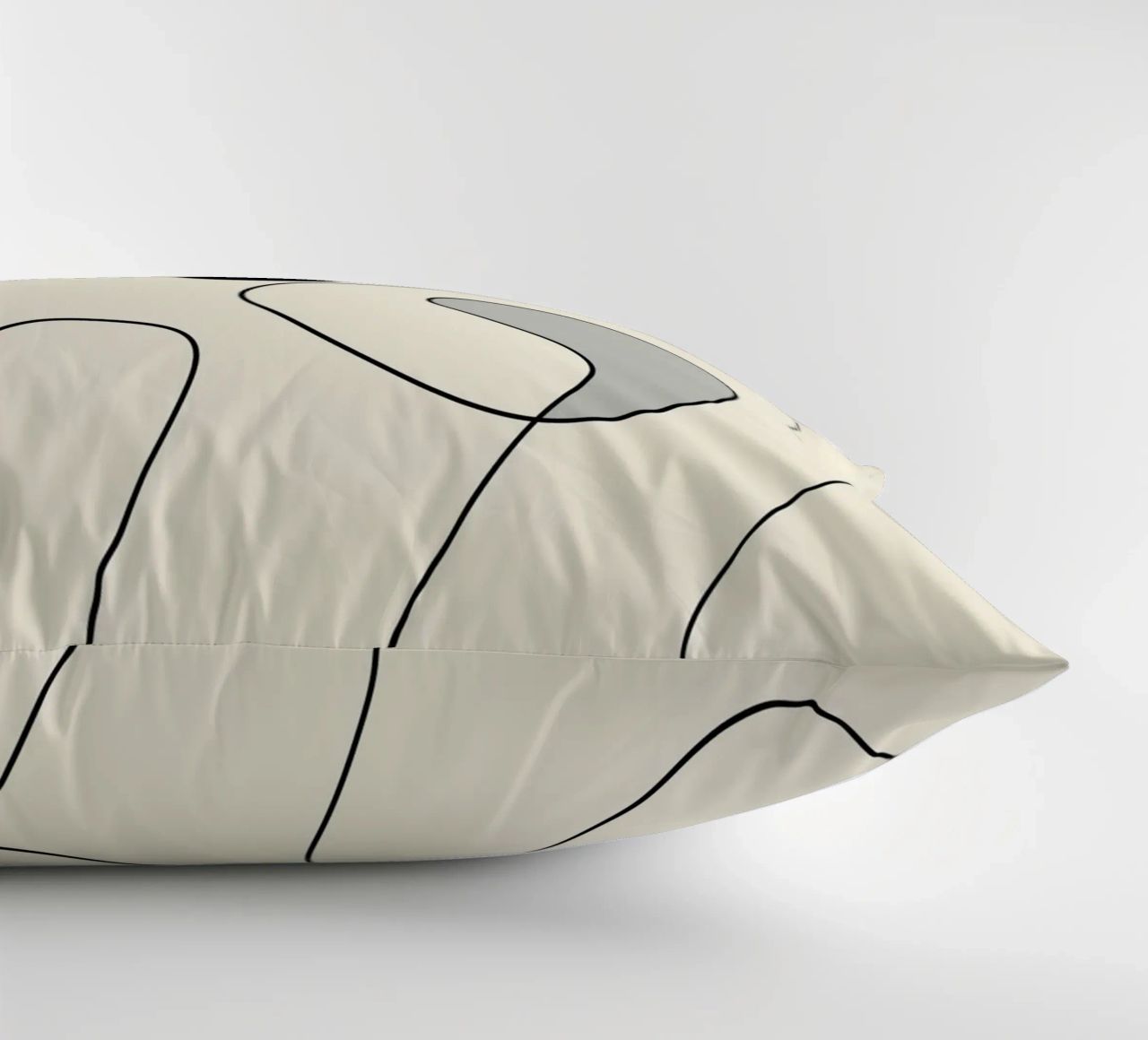 Minimal graceful line art abstract 20 #1 decorative cushion by Little Dean