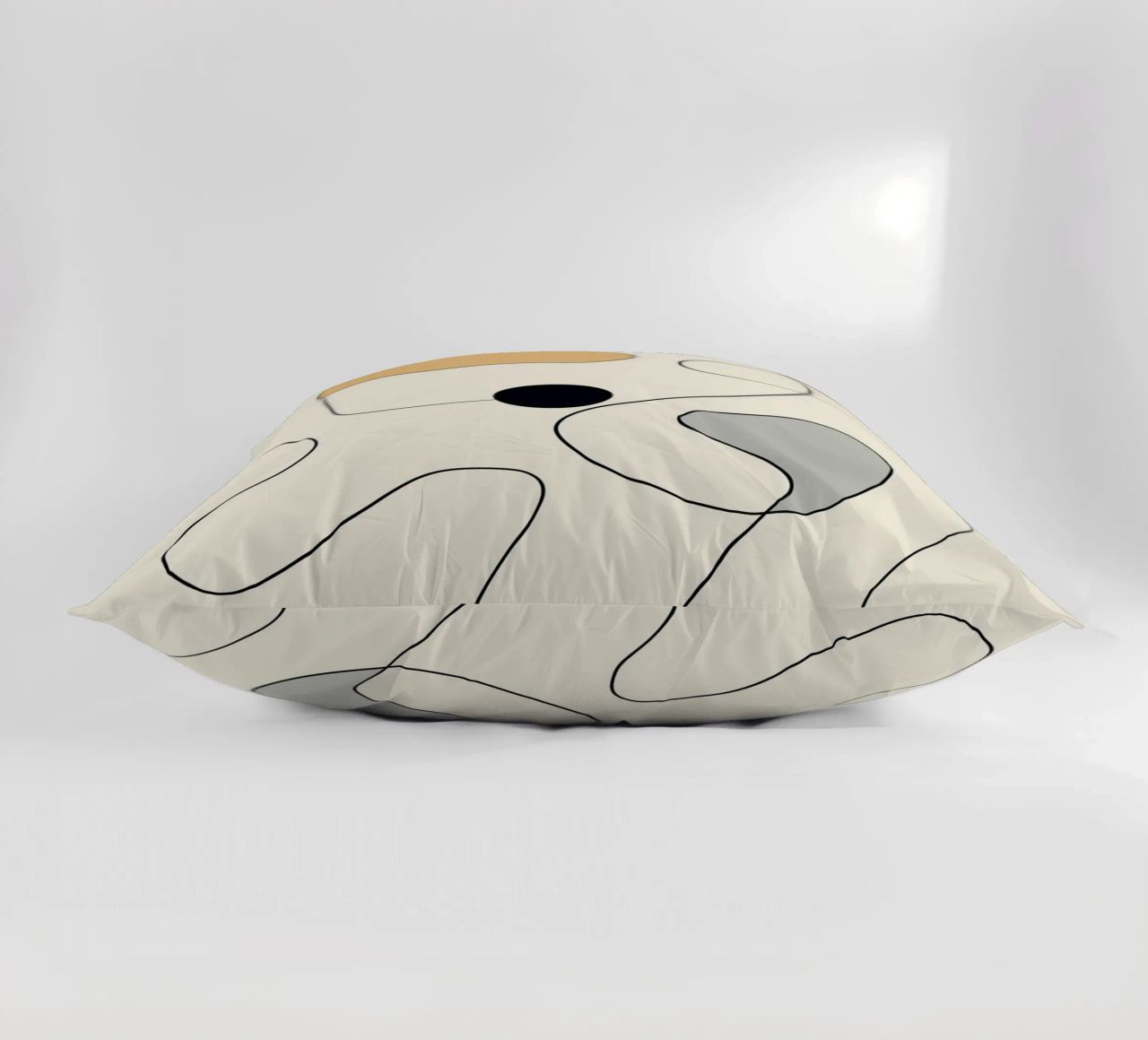 Minimal graceful line art abstract 20 #1 decorative cushion by Little Dean