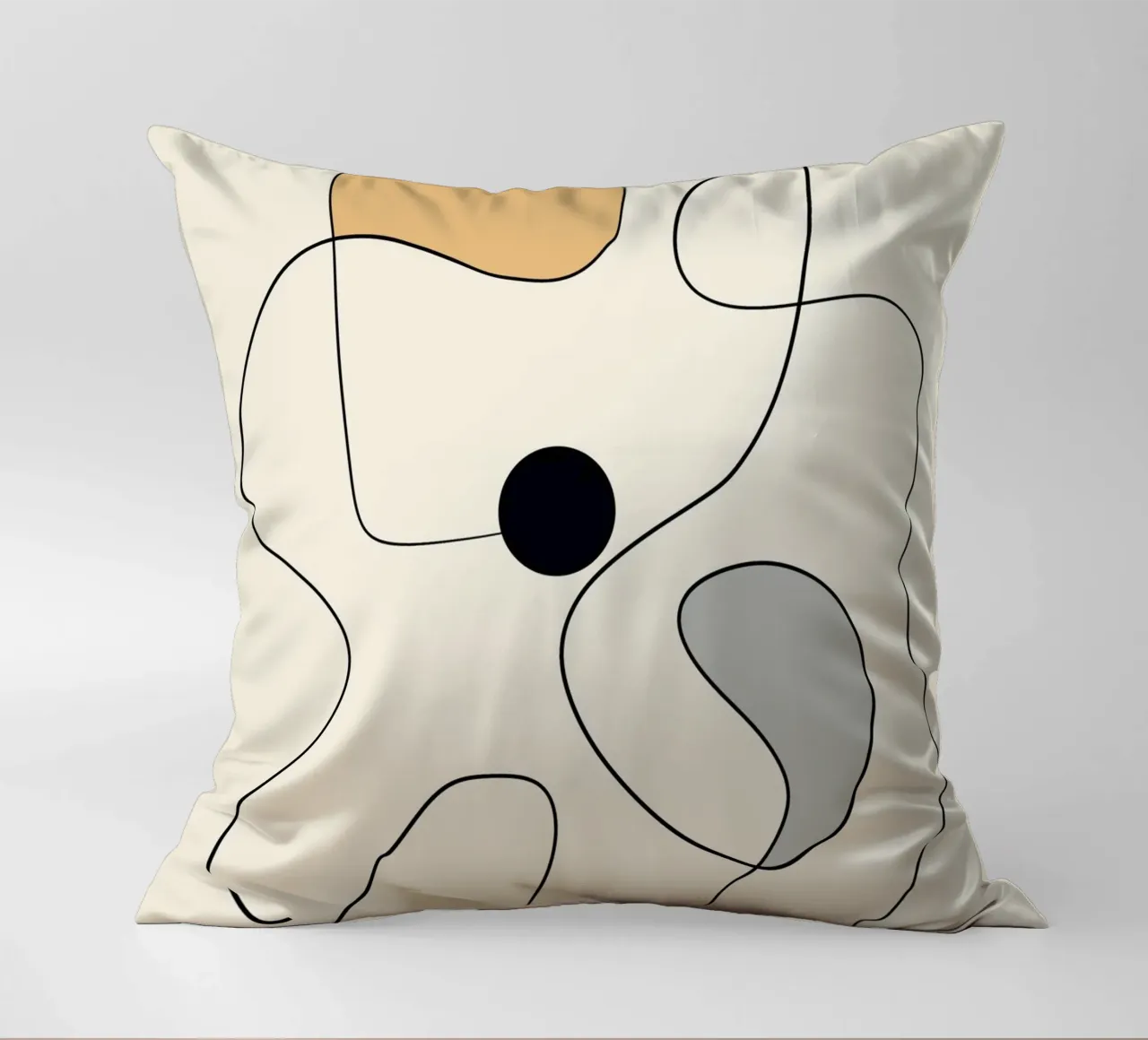Minimal graceful line art abstract 20 #1 cuscino da Little Dean