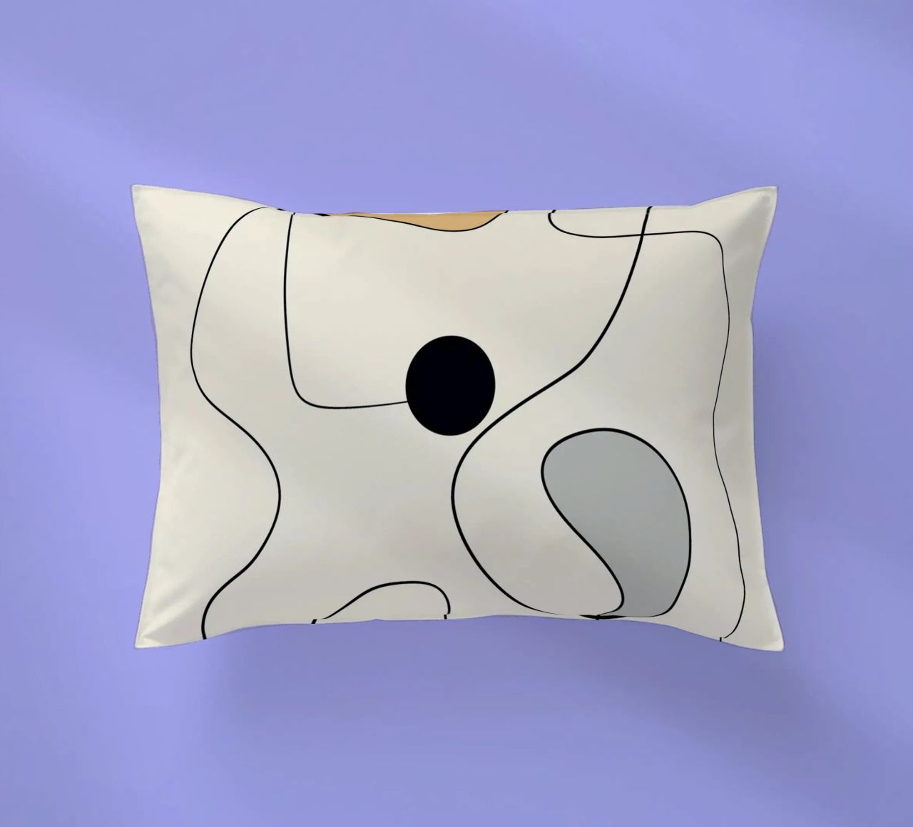 Minimal graceful line art abstract 20 #1 decorative cushion by Little Dean