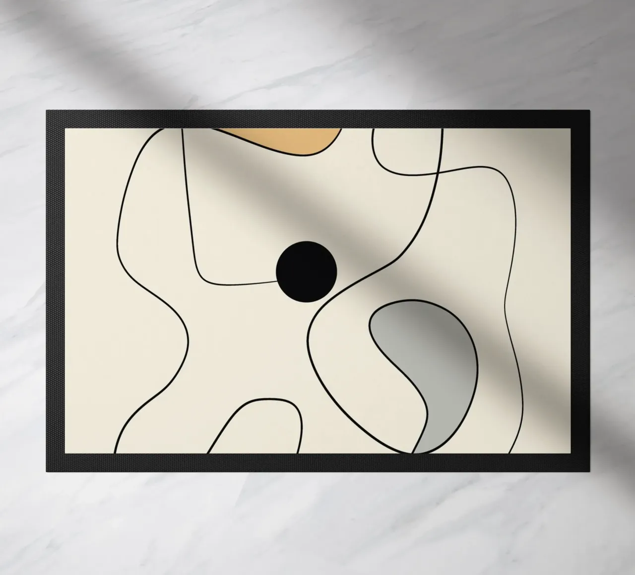 Arte lineal minimalista abstracto 20 #1 felpudo de Little Dean