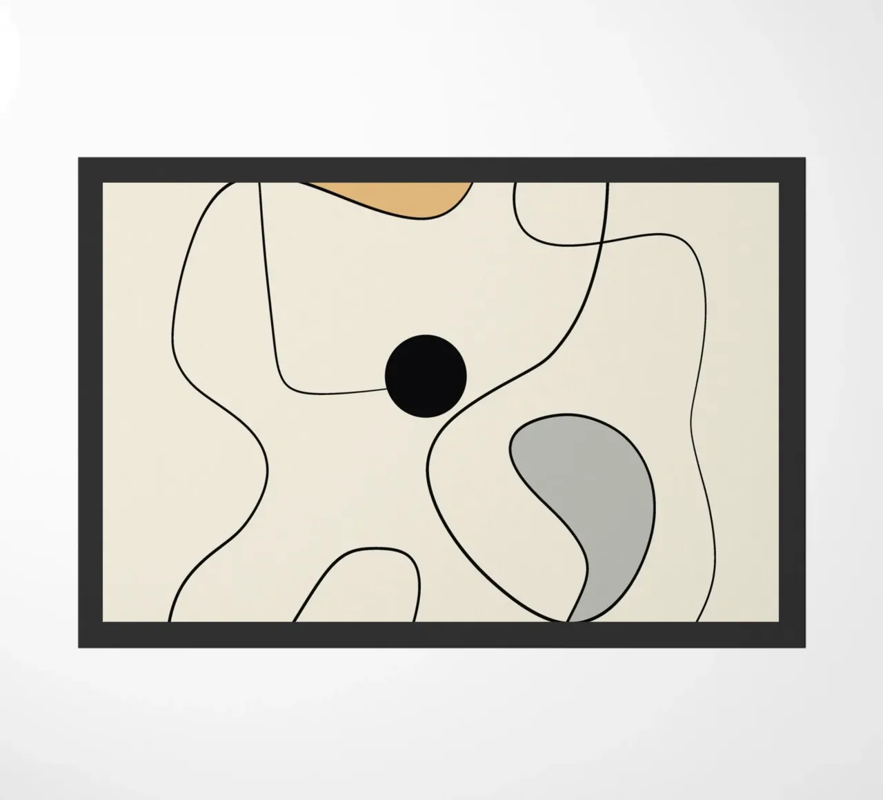 Arte lineal minimalista abstracto 20 #1 felpudo de Little Dean