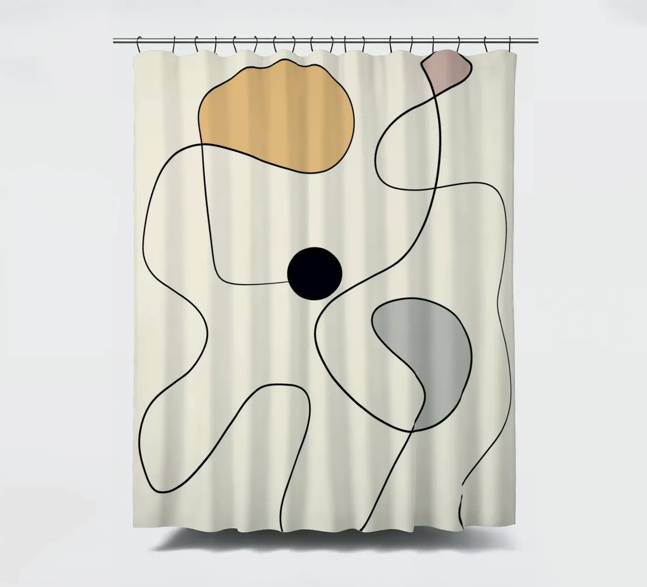 Minimal graceful line art abstract 20 #1 tenda da doccia da Little Dean