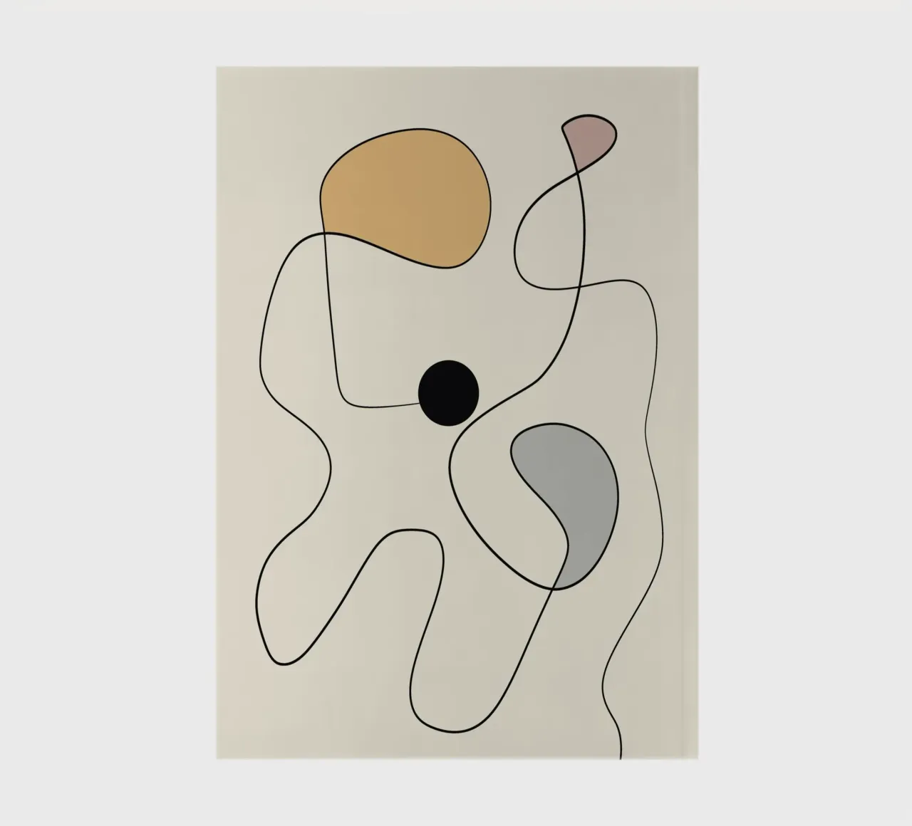 Minimale anmutige Linie Kunst abstrakt 20 #1 Notizbuch von Little Dean