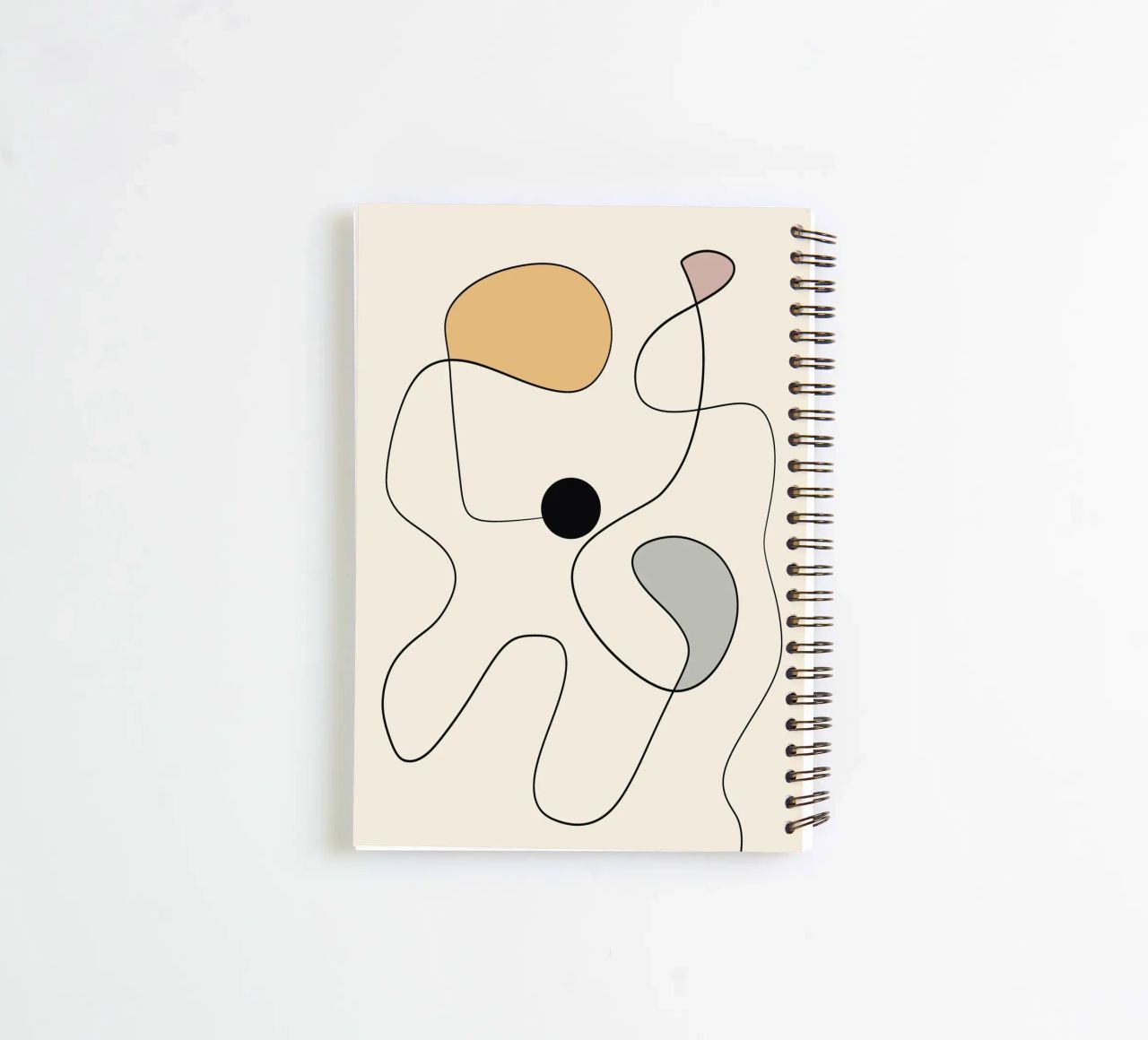 Minimal graceful line art abstract 20 #1 spiral notebook by Little Dean