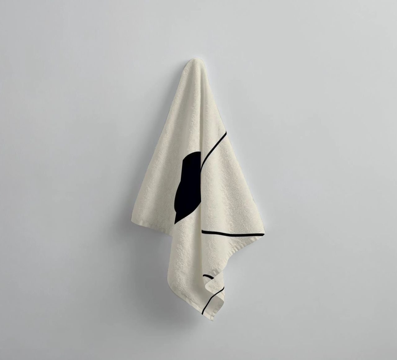 Minimal graceful line art abstract 20 #1 towel by Little Dean
