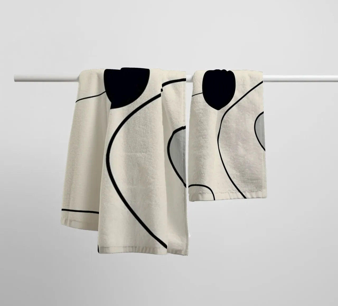 Minimale anmutige Linie Kunst abstrakt 20 #1 Handtuch von Little Dean