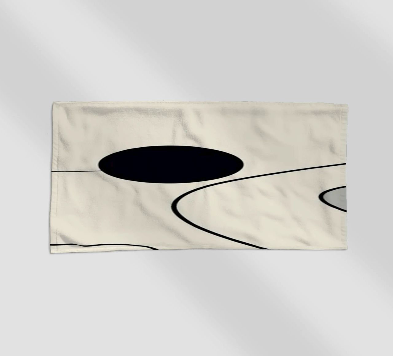 Minimal graceful line art abstract 20 #1 beach towel by Little Dean
