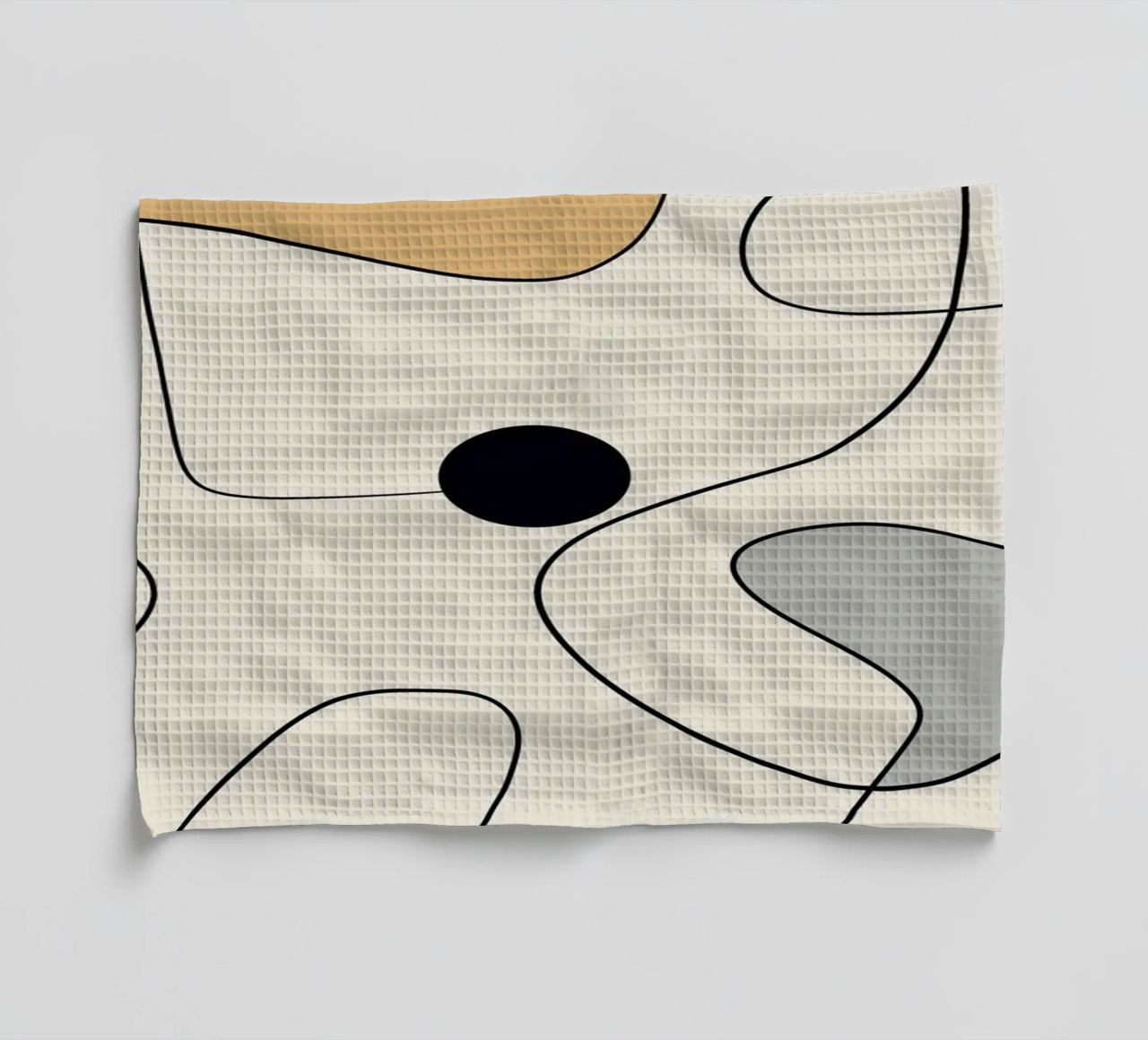 Minimal graceful line art abstract 20 #1 tea towel by Little Dean