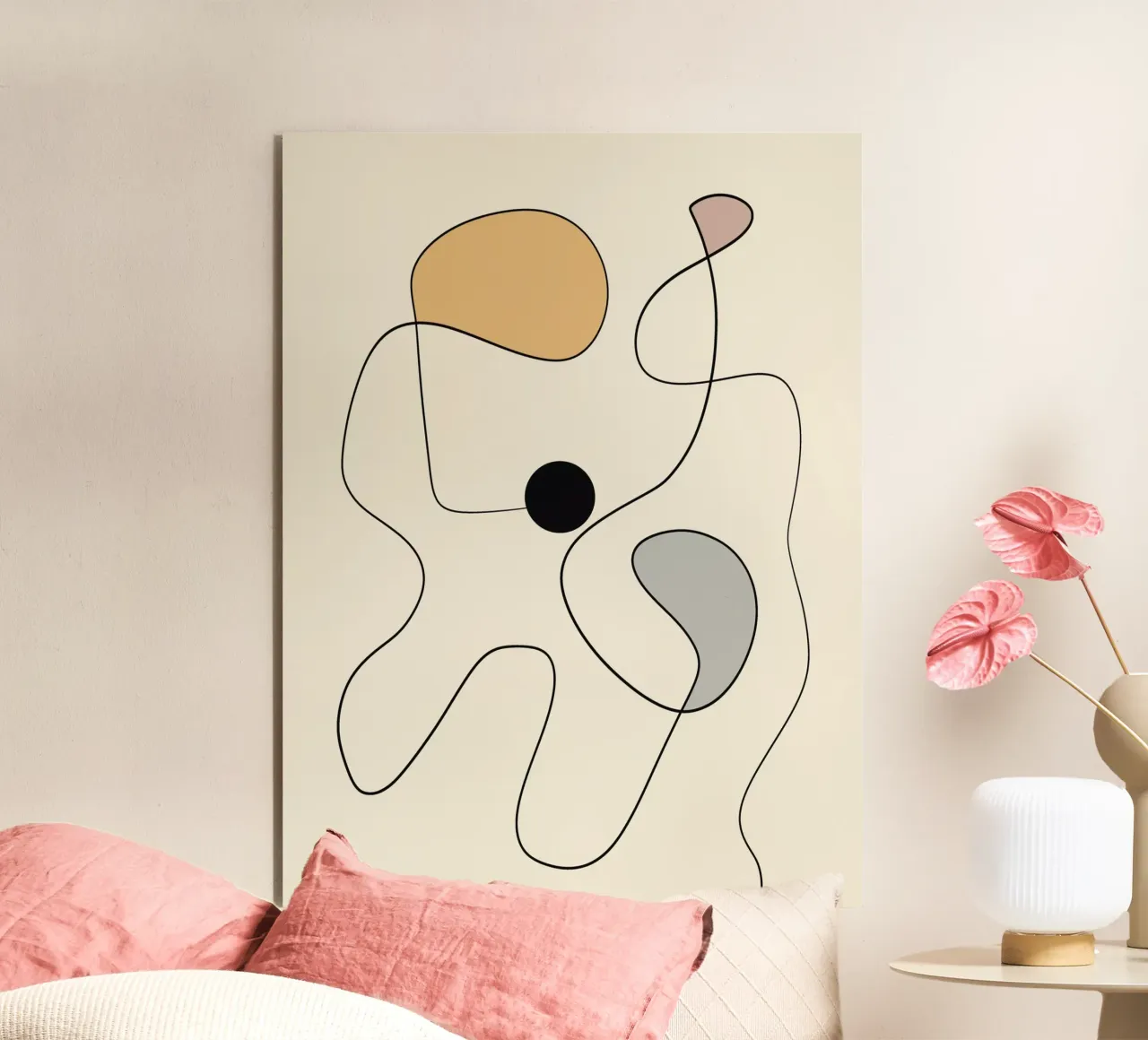 Minimal graceful line art abstract 20 #1 alluminio dibond da Little Dean