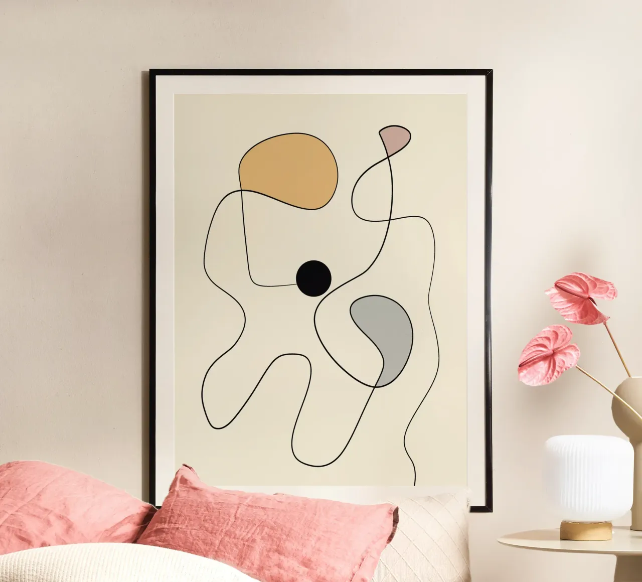 Minimal graceful line art abstract 20 #1 carta hahnemühle da Little Dean