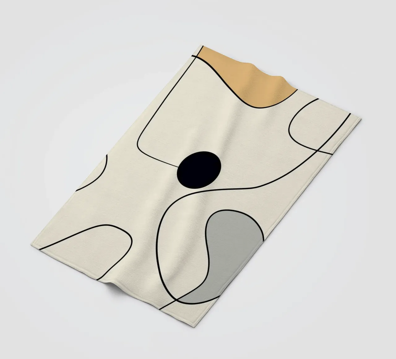 Minimal graceful line art abstract 20 #1 coperta in pile da Little Dean