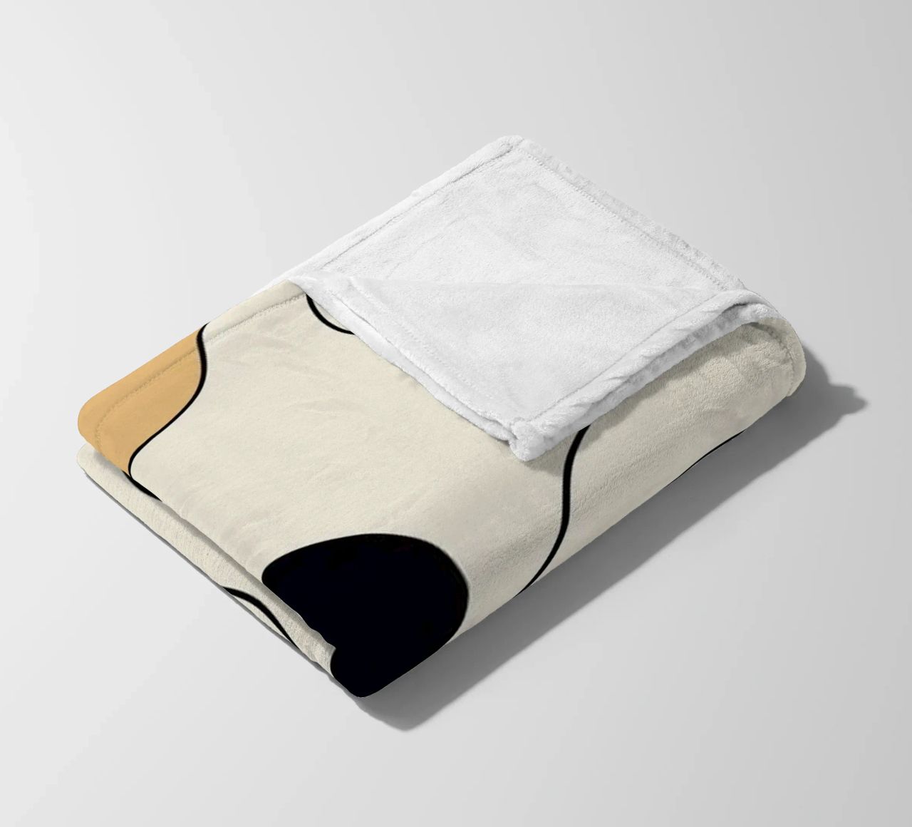 Minimal graceful line art abstract 20 #1 fleece blanket by Little Dean
