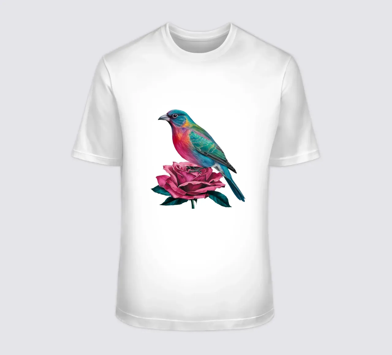 L'uccello e la rosa t-shirt da dinem