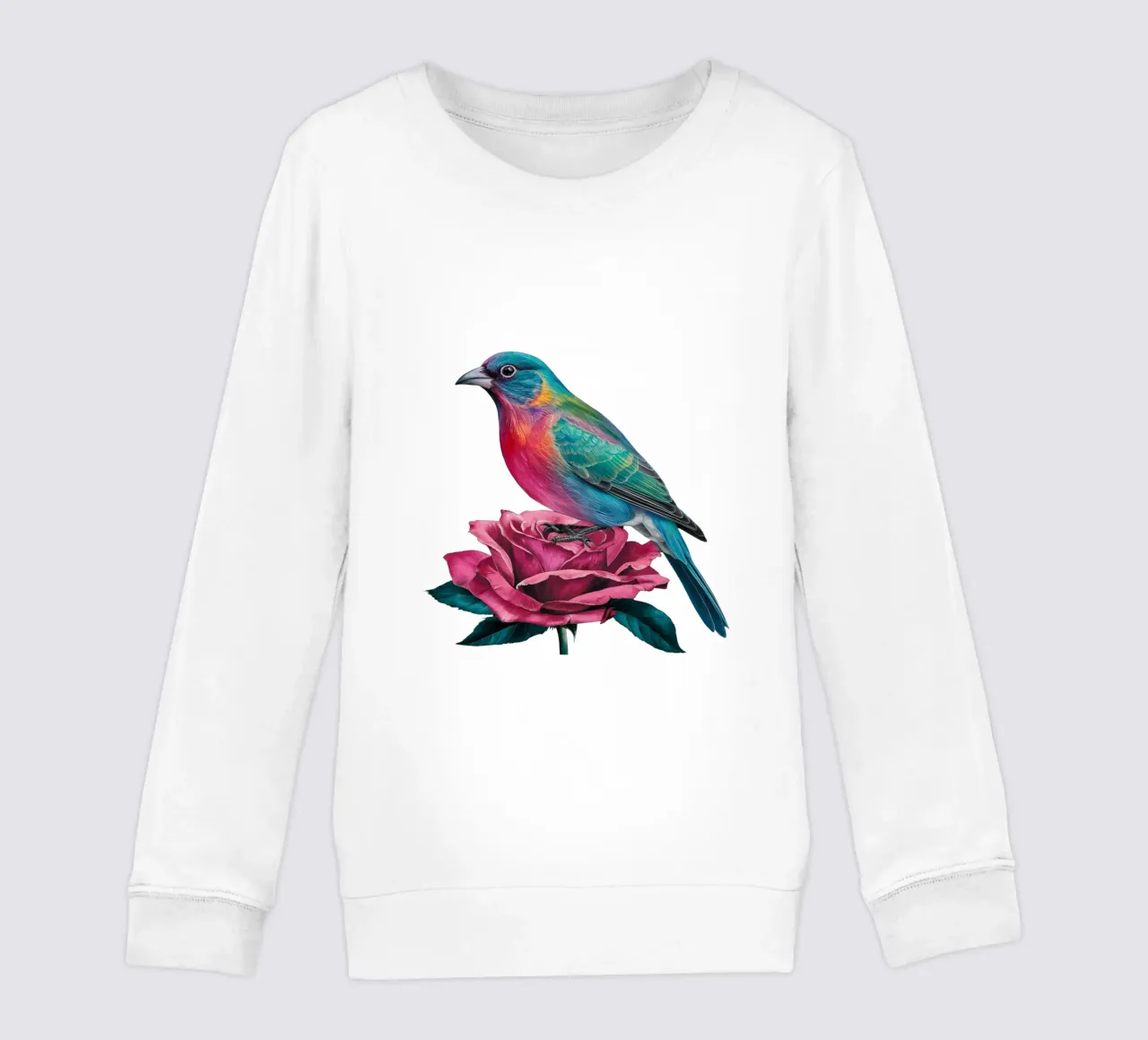 L'uccello e la rosa felpa bambino da dinem