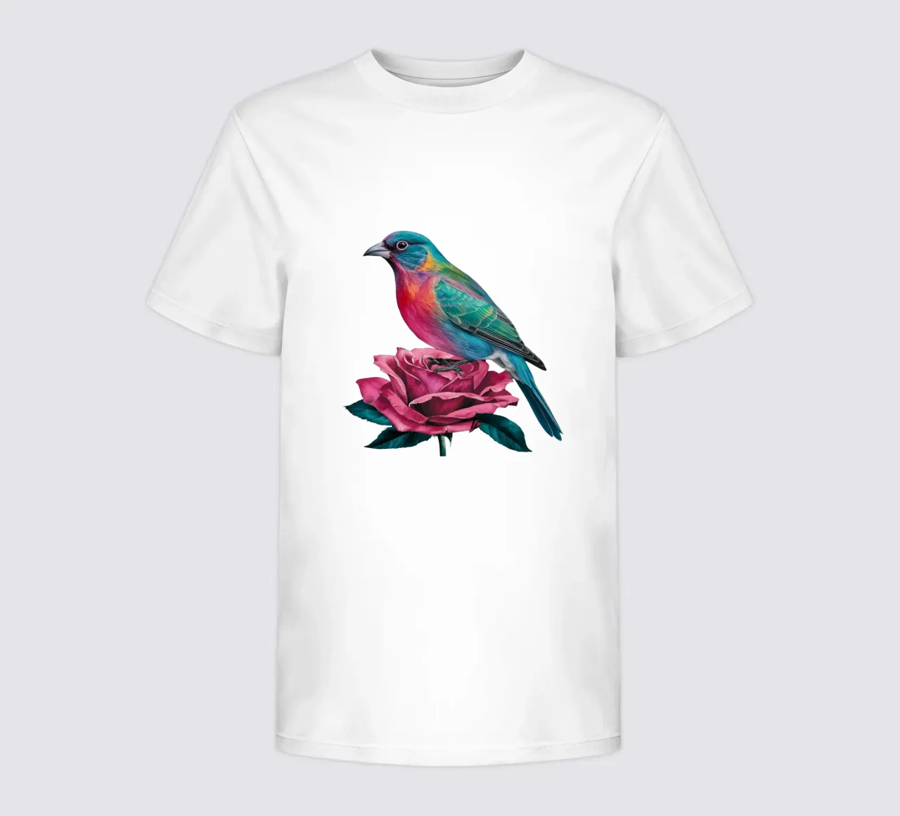 Der Vogel und die Rose Kinder T-Shirt von dinem