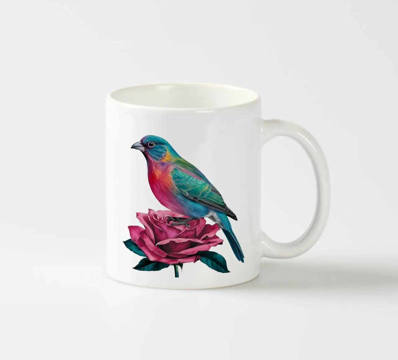 L'uccello e la rosa tazza in ceramica da dinem