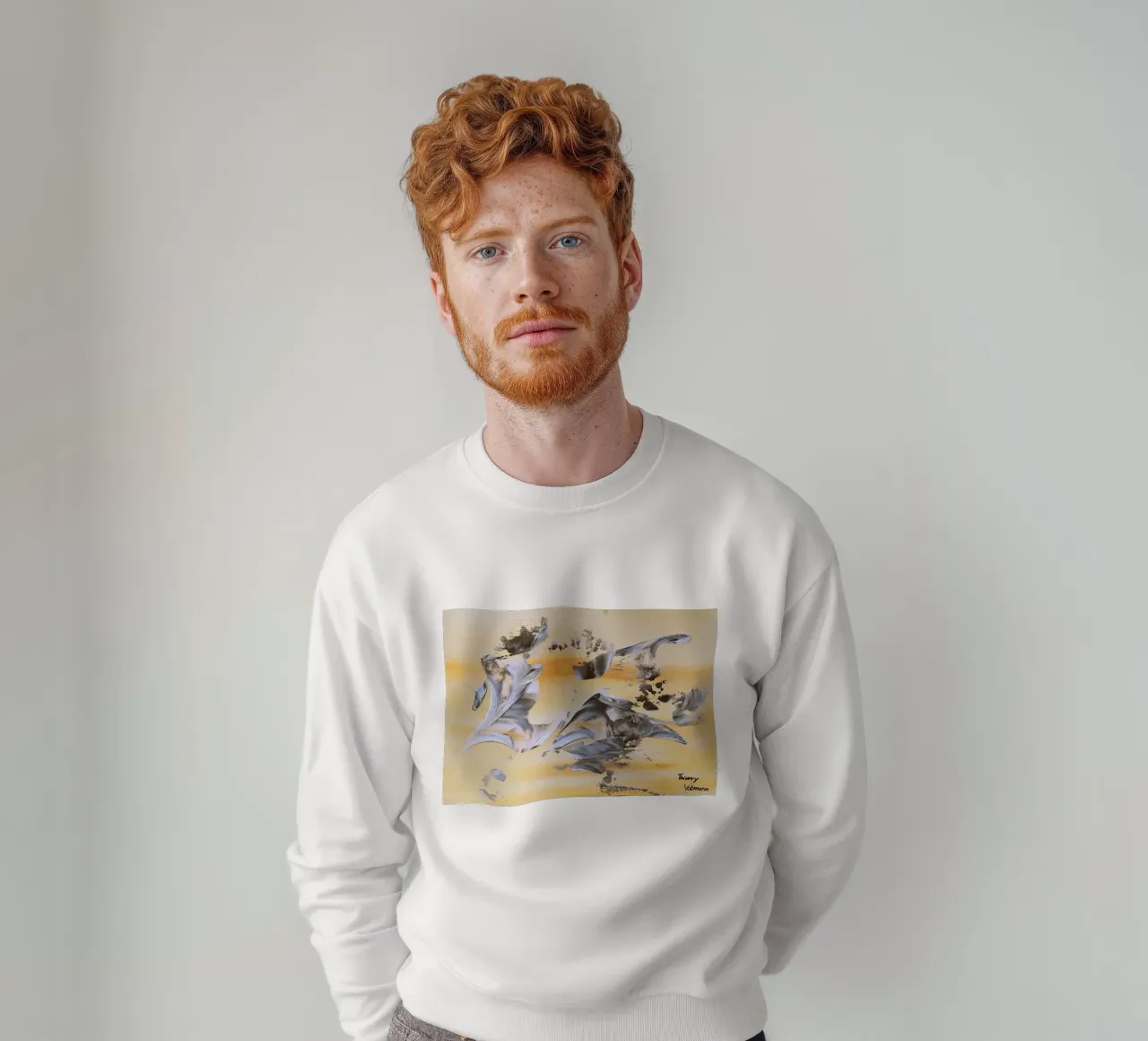 MESSAGE FROM THE HEART 14. felpa da Thierry Vobmann Abstract painting