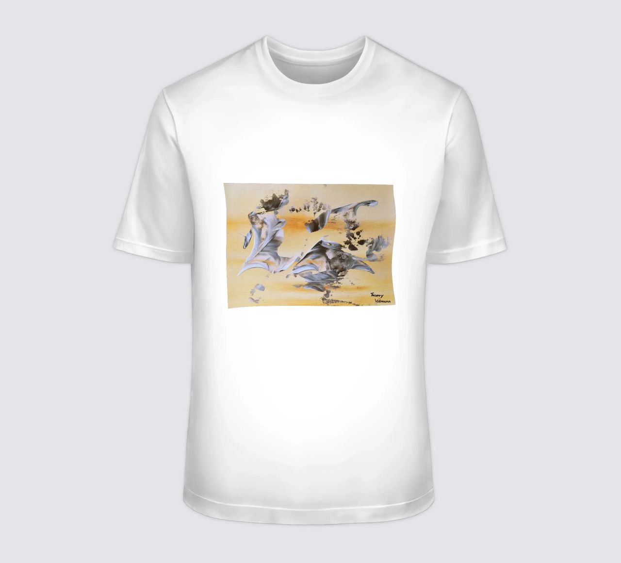 MESSAGE FROM THE HEART 14. t-shirt da Thierry Vobmann Abstract painting