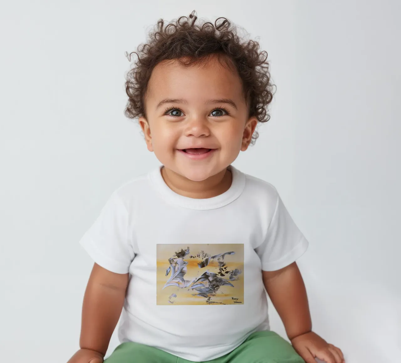 MESSAGE FROM THE HEART 14. maglietta neonato da Thierry Vobmann Abstract painting