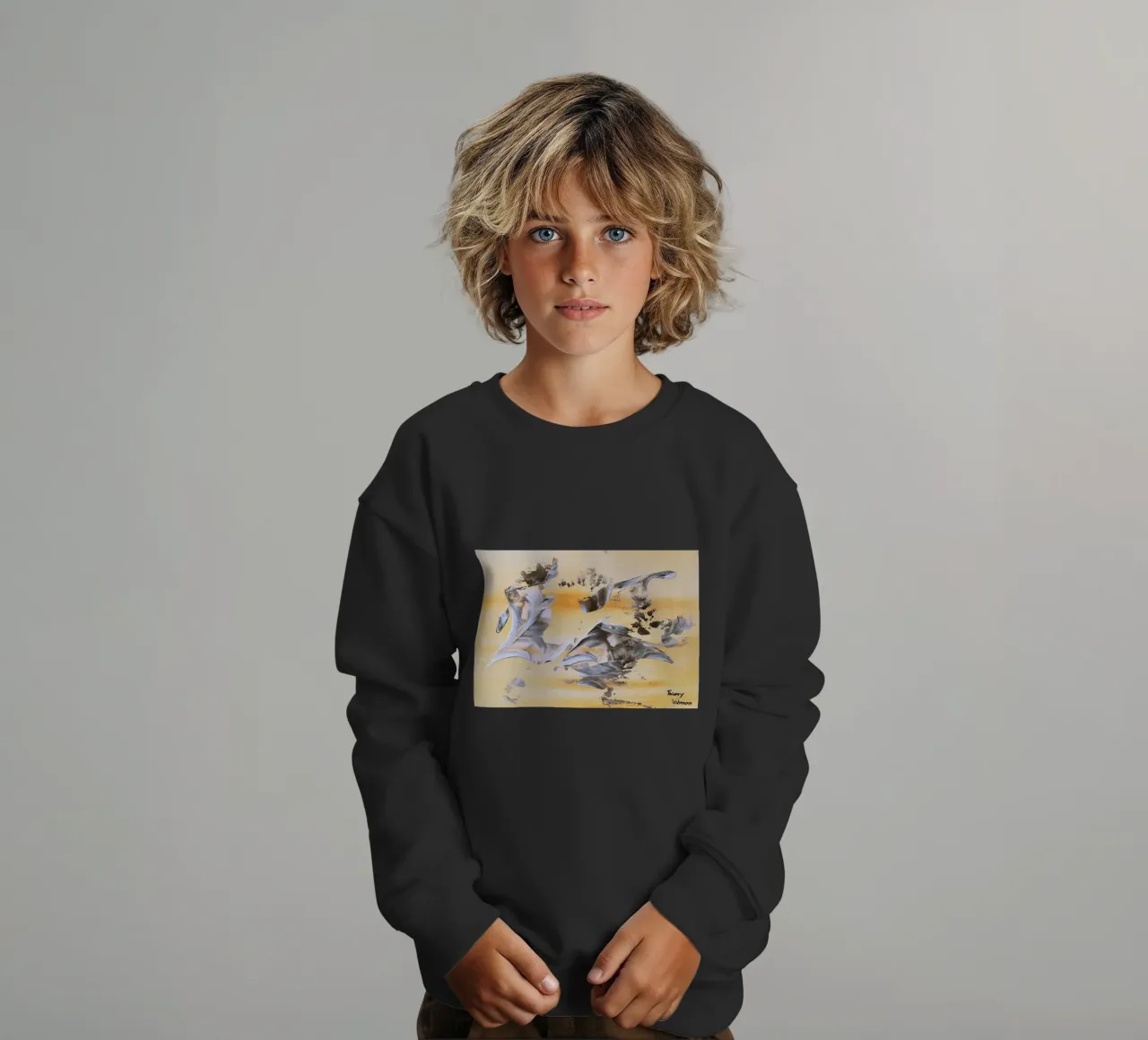 MESSAGE FROM THE HEART 14. felpa bambino da Thierry Vobmann Abstract painting