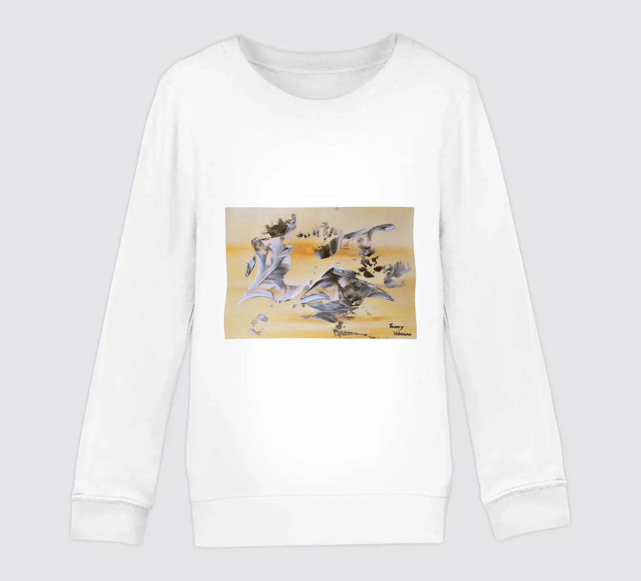 MESSAGE FROM THE HEART 14. sudadera para niño de Thierry Vobmann Abstract painting