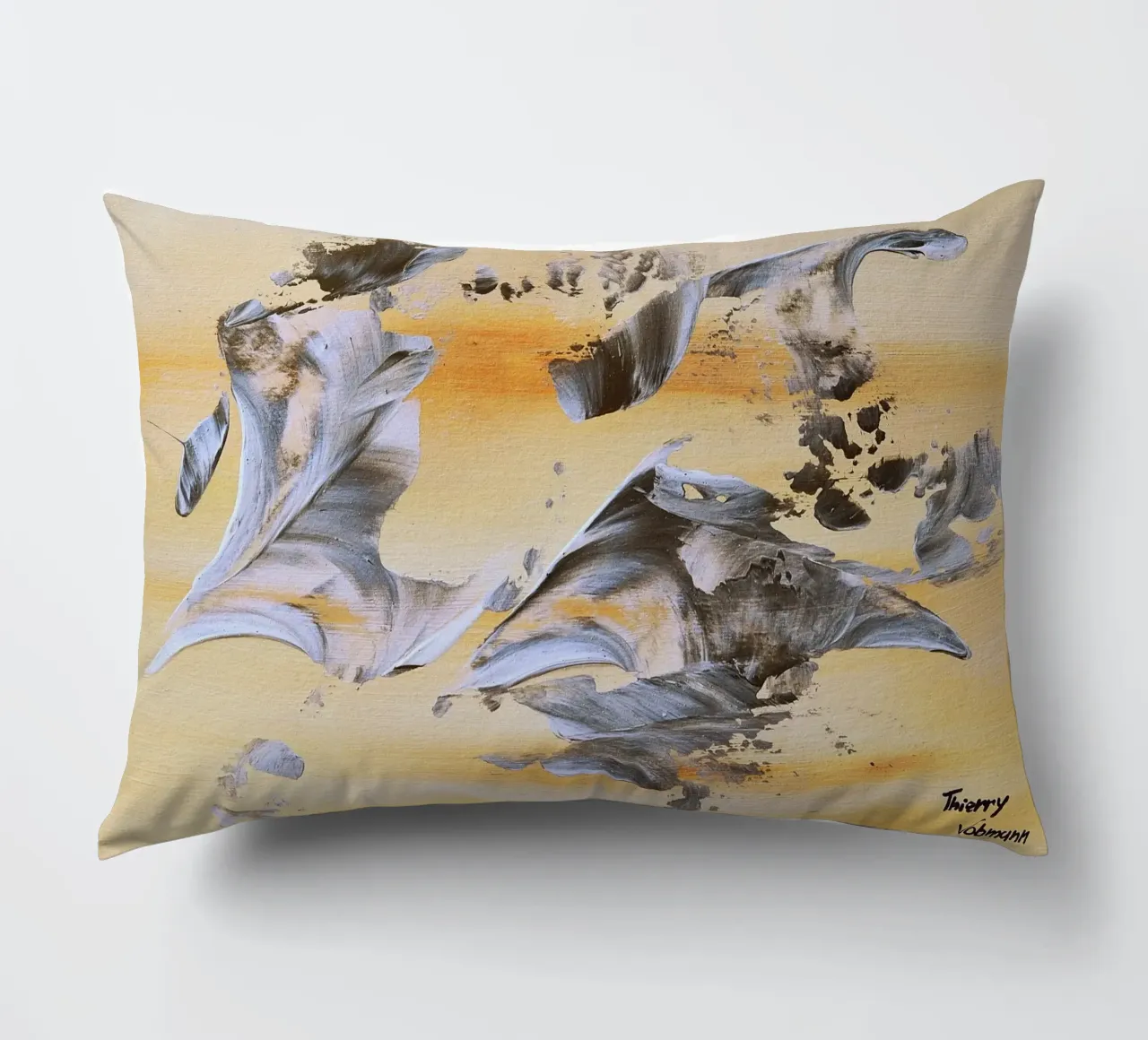 MESSAGE FROM THE HEART 14. cuscino da Thierry Vobmann Abstract painting