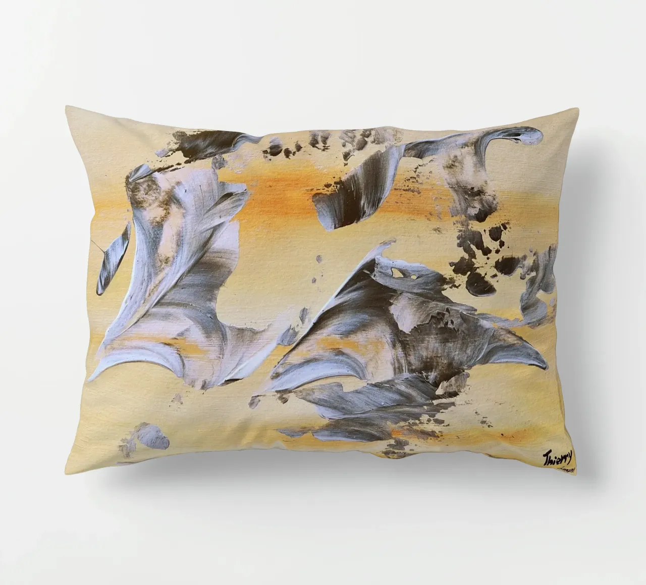 MESSAGE FROM THE HEART 14. cuscino da Thierry Vobmann Abstract painting