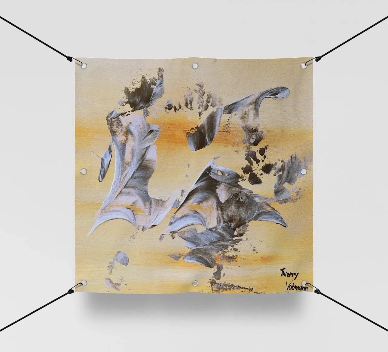 MESSAGE FROM THE HEART 14. telo in pvc da Thierry Vobmann Abstract painting