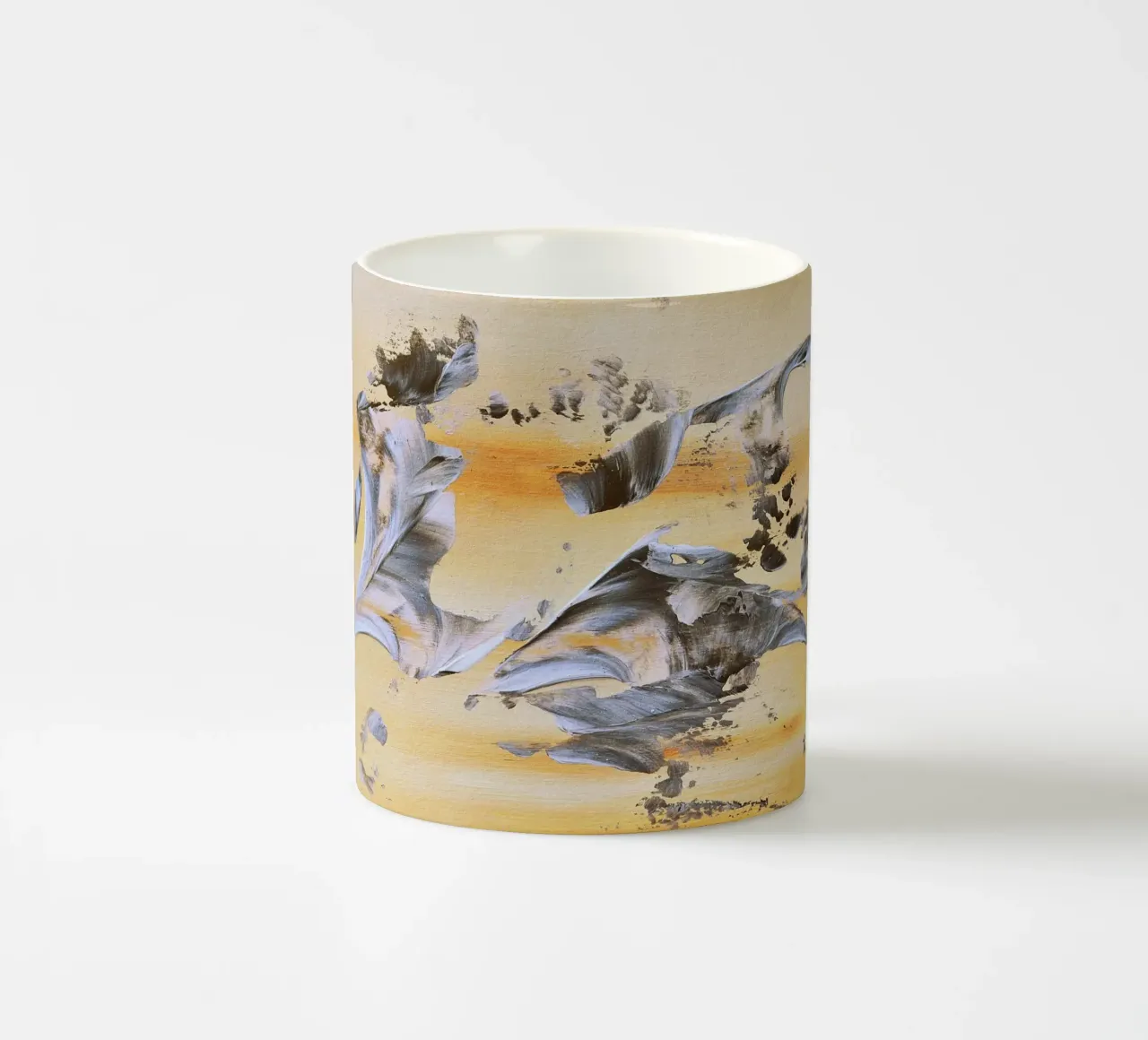 MESSAGE FROM THE HEART 14. mug en céramique de Thierry Vobmann Abstract painting