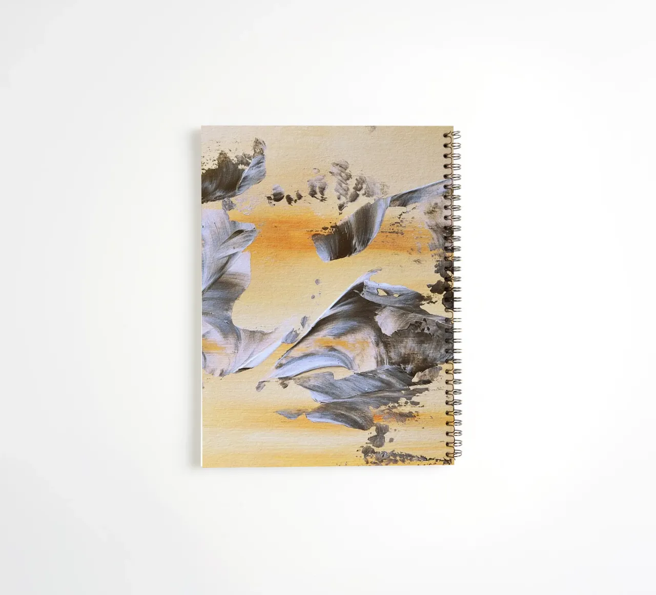 MESSAGE FROM THE HEART 14. spiral notebook by Thierry Vobmann Abstract painting