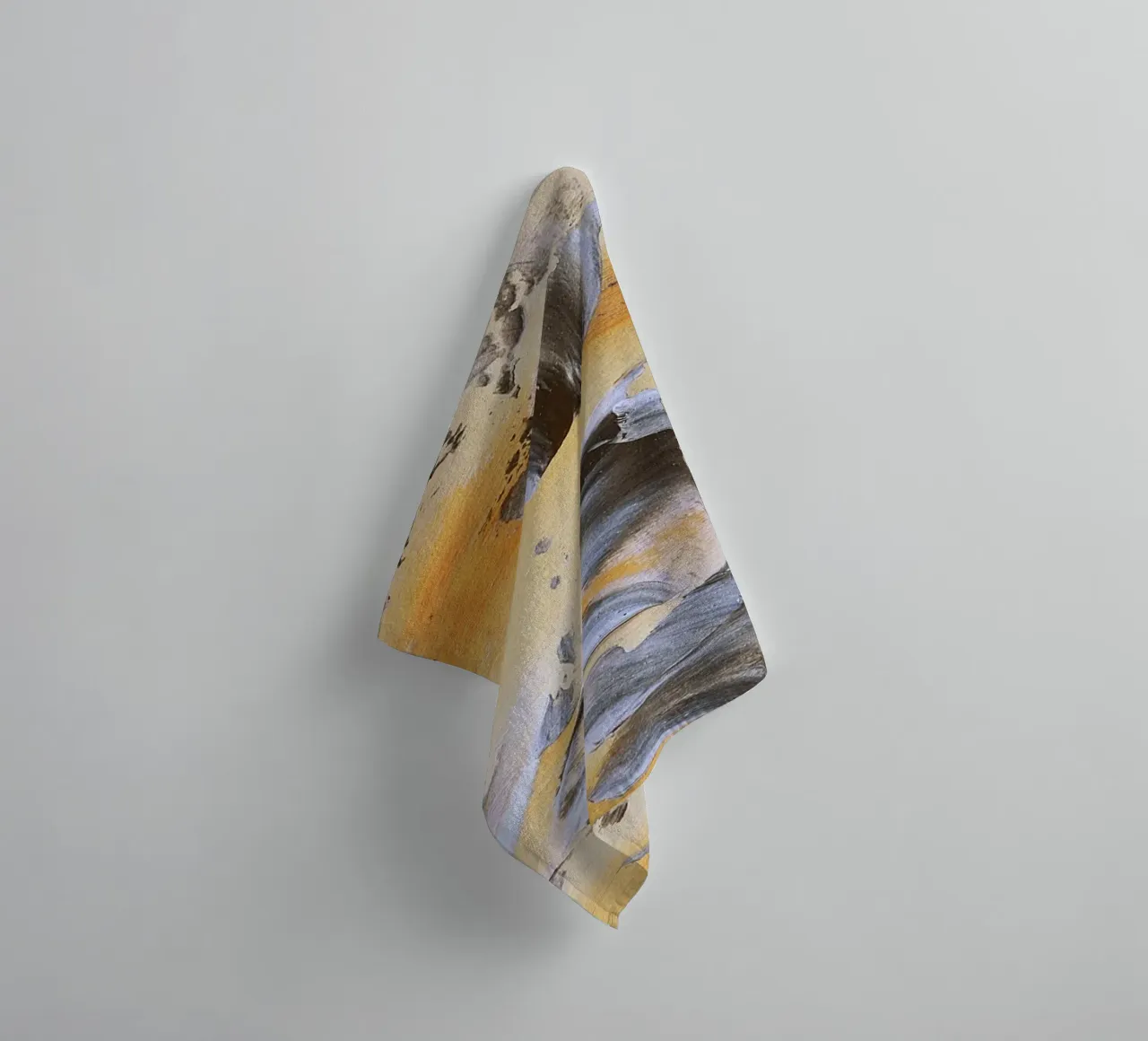 MESSAGE FROM THE HEART 14. towel by Thierry Vobmann Abstract painting