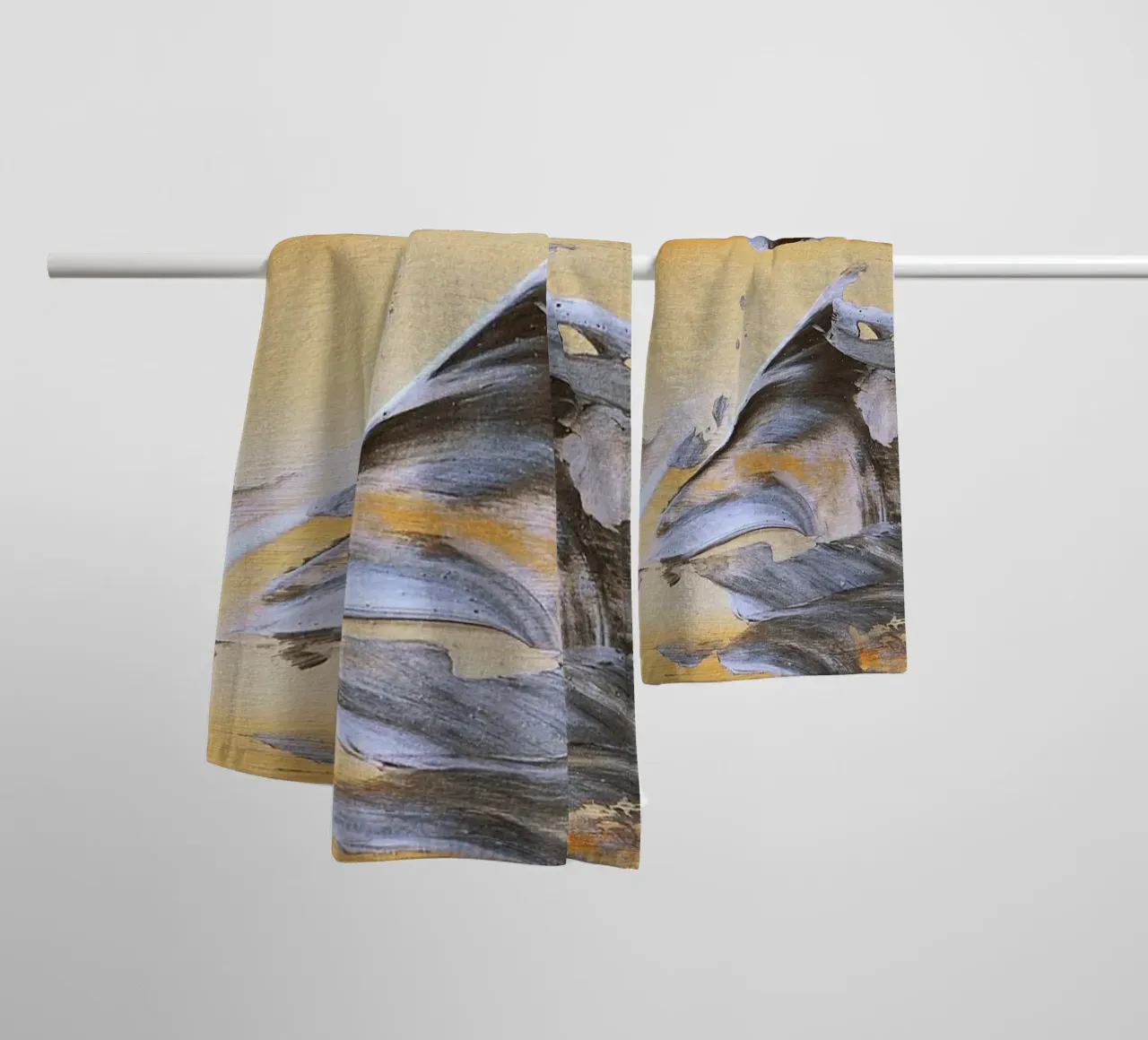 MESSAGE FROM THE HEART 14. towel by Thierry Vobmann Abstract painting