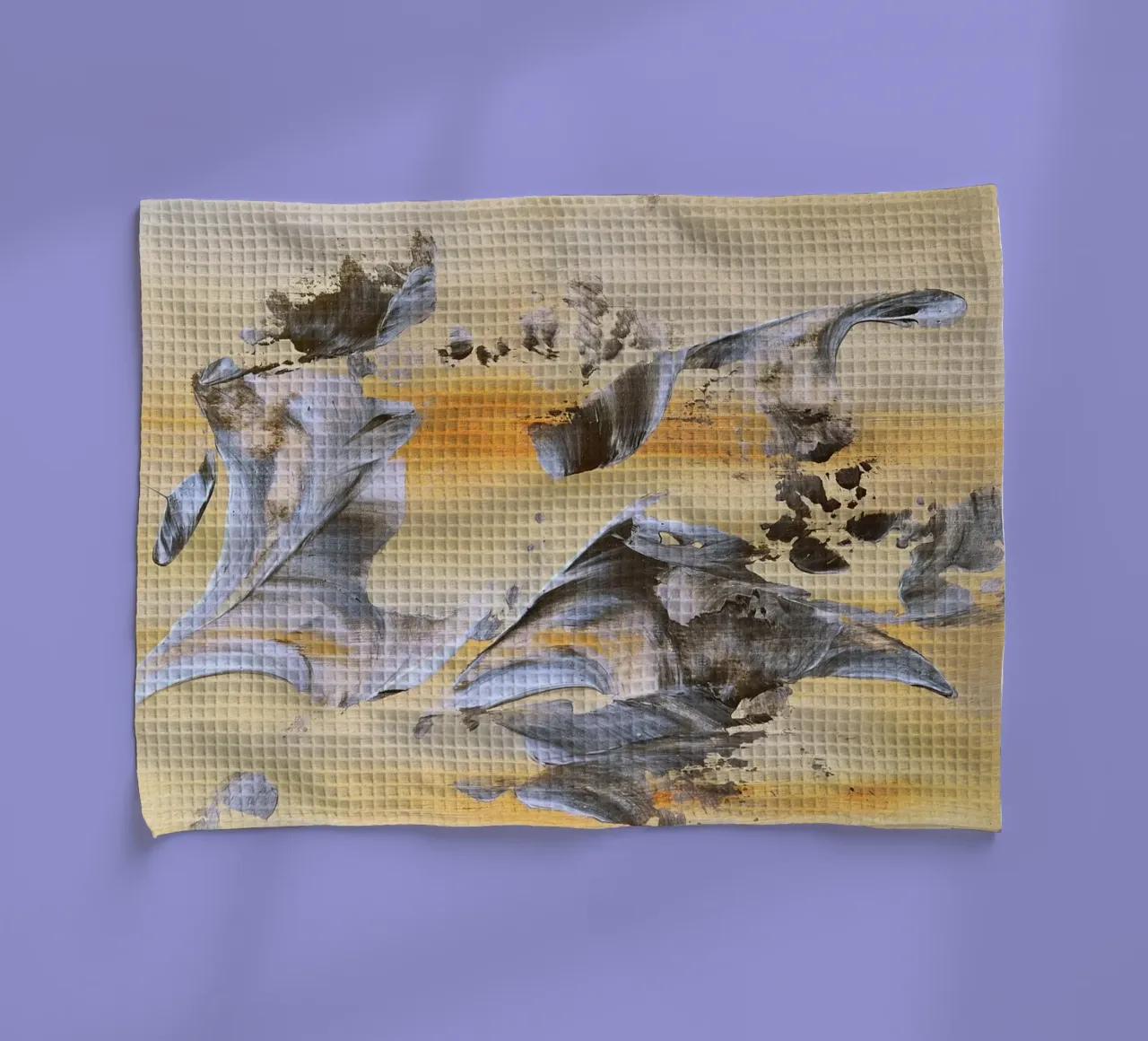 MESSAGE FROM THE HEART 14. torchon de Thierry Vobmann Abstract painting