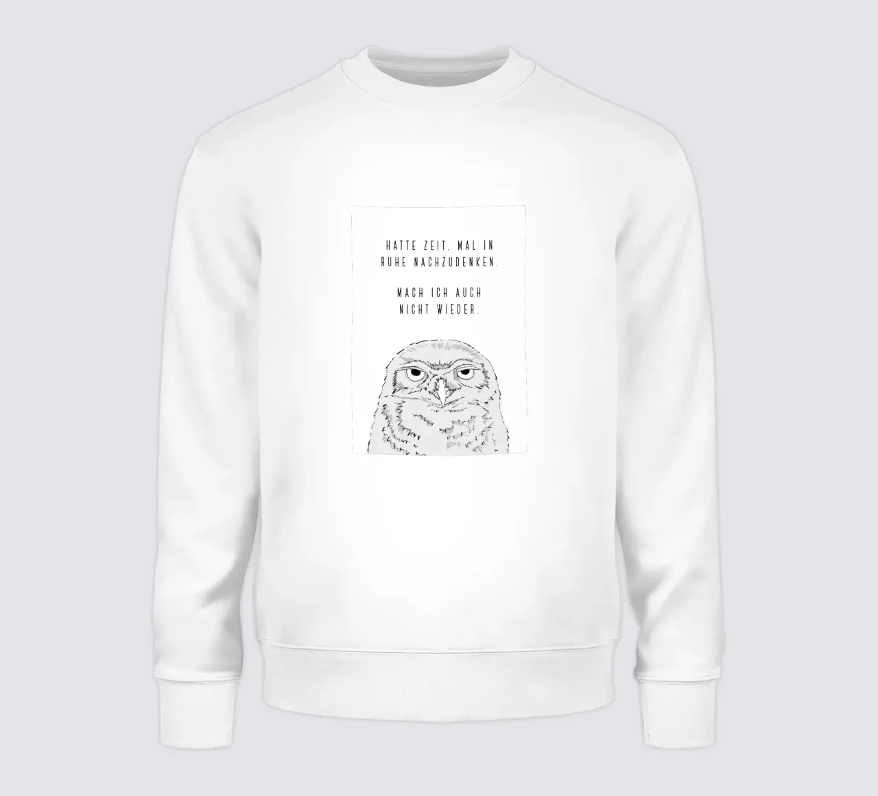Mal nachgedacht - Grumpy owl felpa da BAINAI