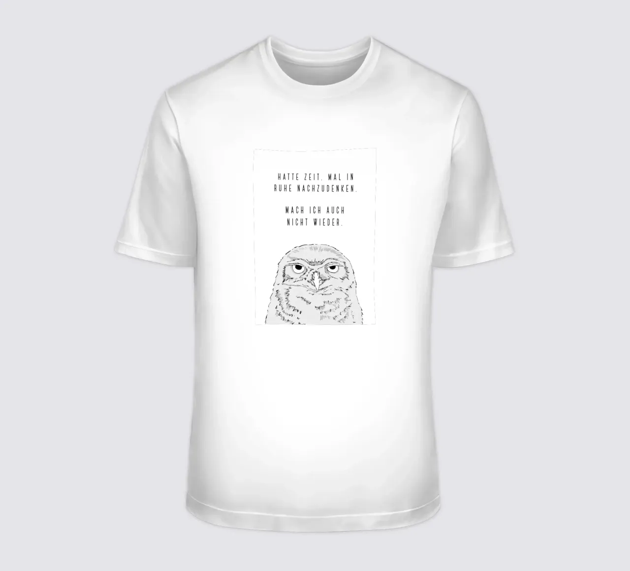 Mal nachgedacht - Grumpy owl t-shirt da BAINAI