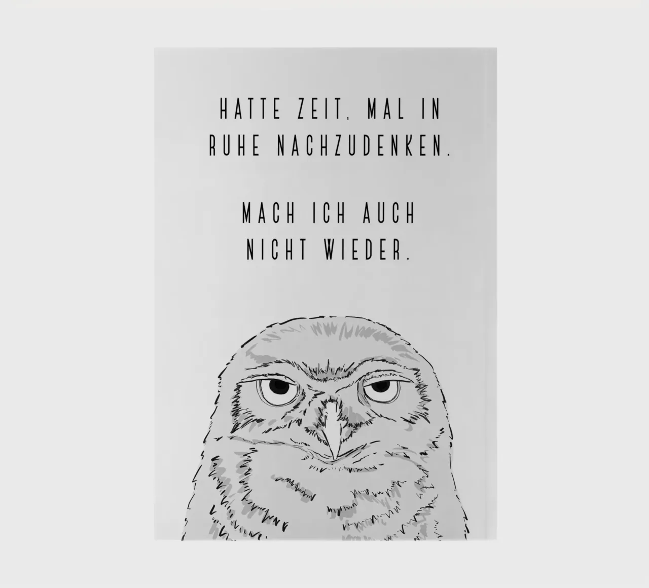 Mal nachgedacht - Grumpy owl diario da BAINAI