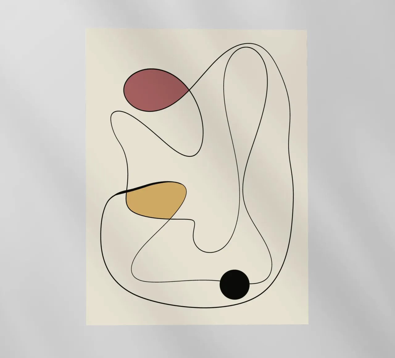 Minimal graceful line art abstract 20 pellicola backlit da Little Dean