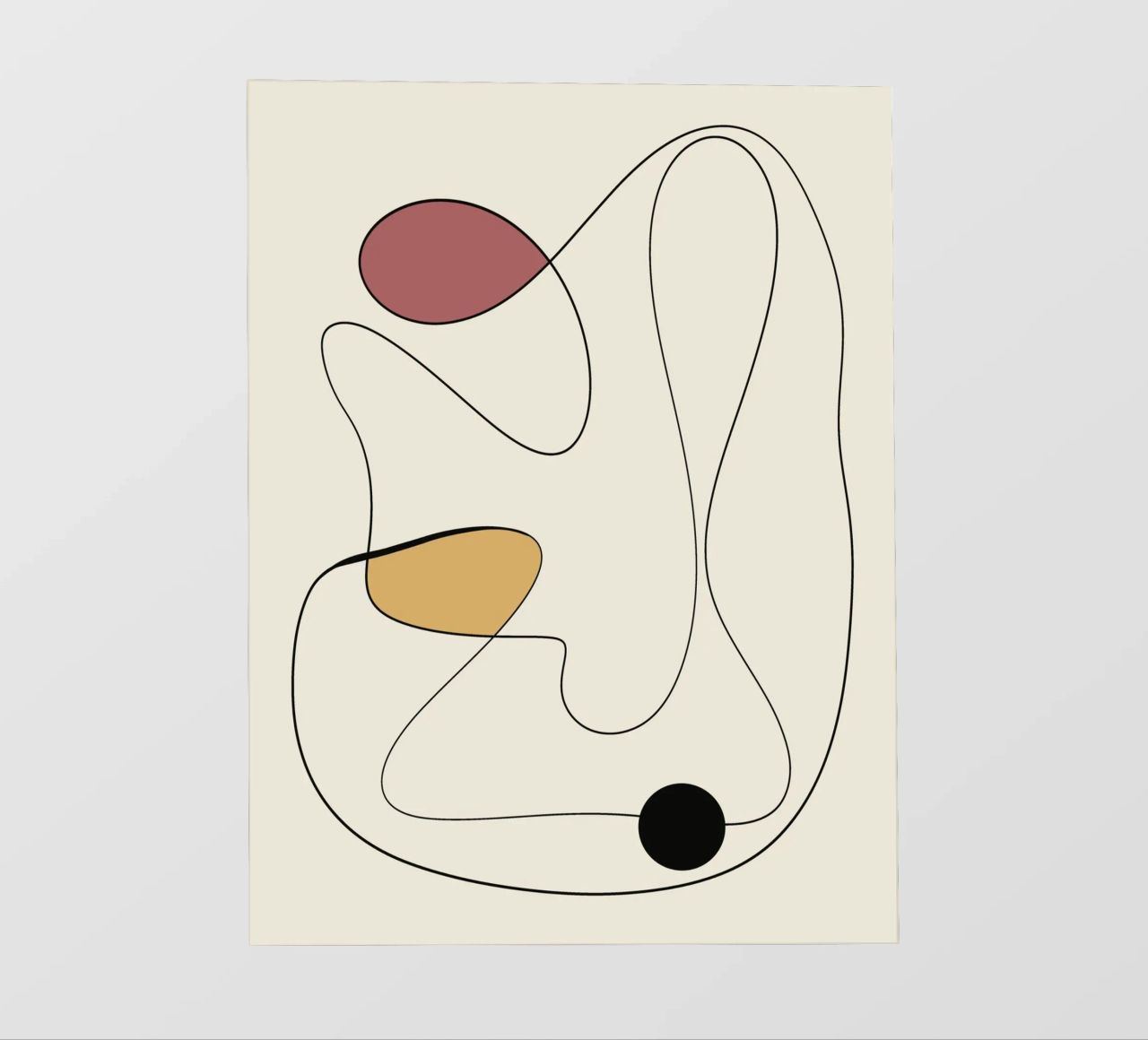Minimal graceful line art abstract 20 pellicola backlit da Little Dean