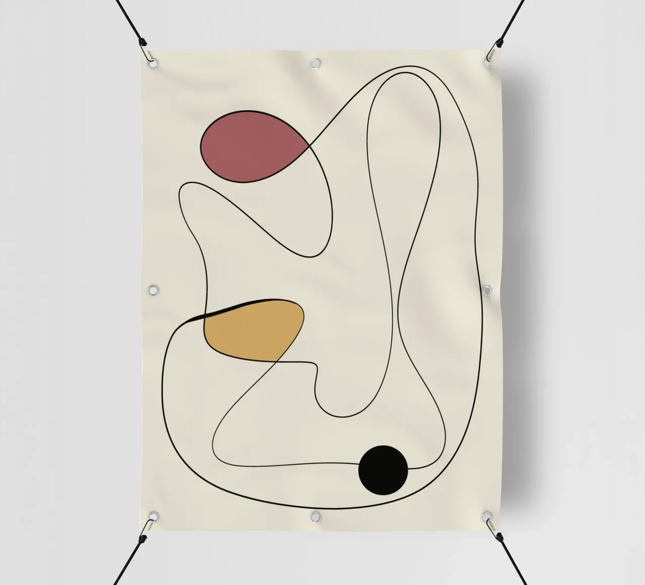Minimal graceful line art abstract 20 telo in pvc da Little Dean