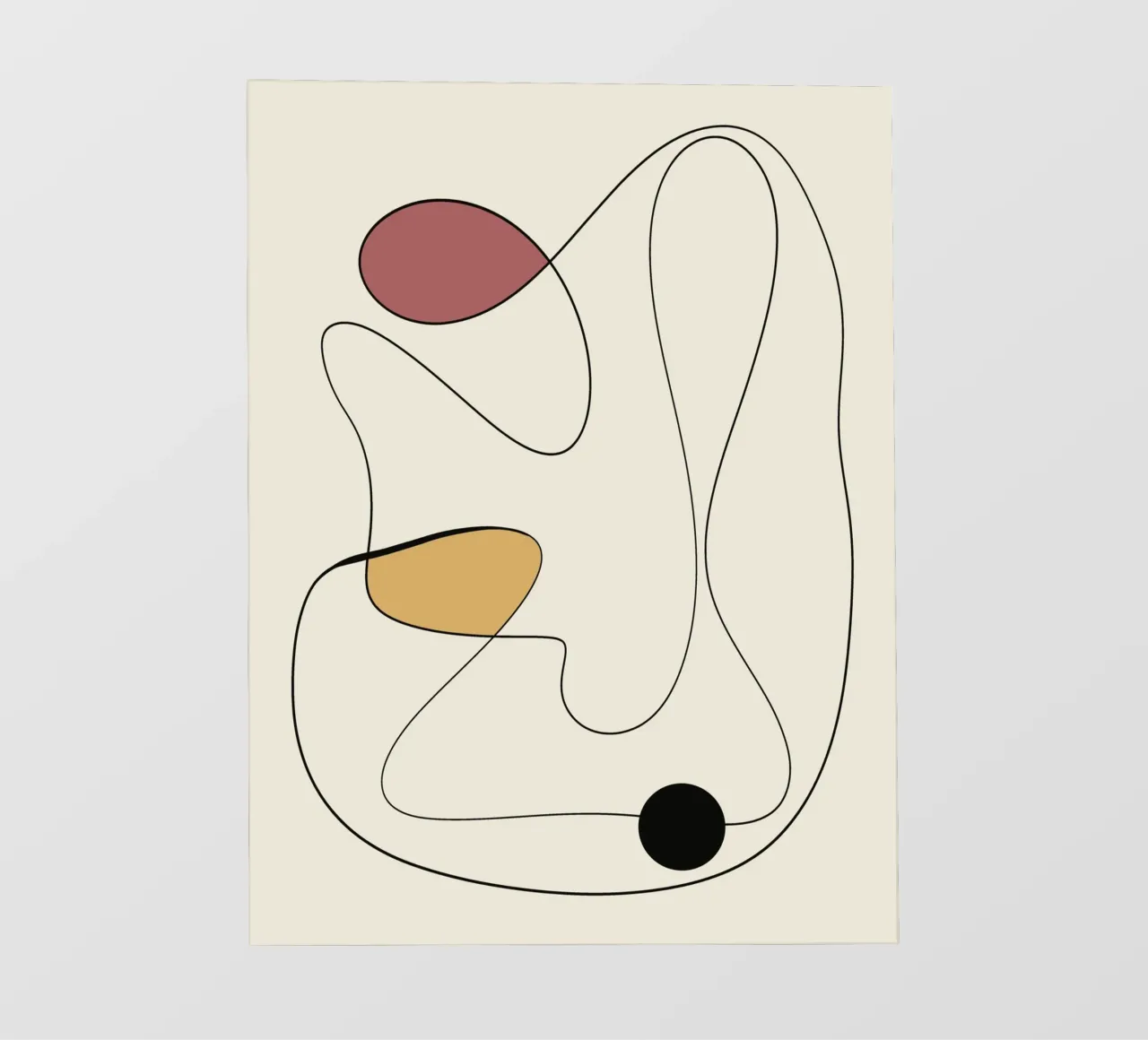 Minimal graceful line art abstract 20 telo in pvc da Little Dean