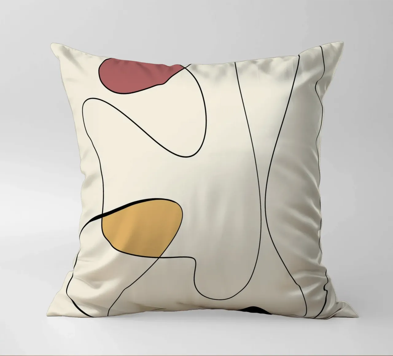 Minimal graceful line art abstract 20 cuscino da Little Dean