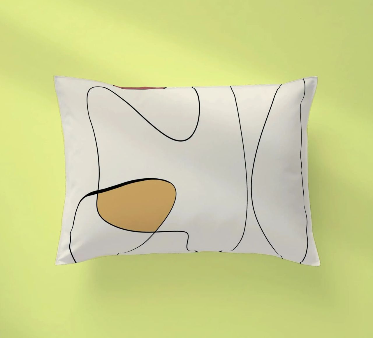 Minimal graceful line art abstract 20 decorative cushion by Little Dean